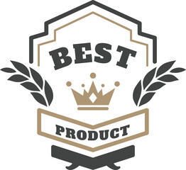Wall Mural - a logo with a crown and stars that says 