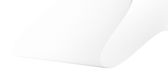 Poster - Vector lines blend smooth wave flowing abstract on white Transparent background with curved lines.
