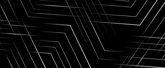 Poster - Vector black and white geometric pattern seamless pattern diagonal rectangular lines.	
