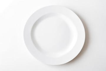 Poster - White Oval Plate on White Background