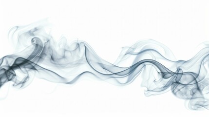 Wall Mural - Smoke on white background. Generative AI.