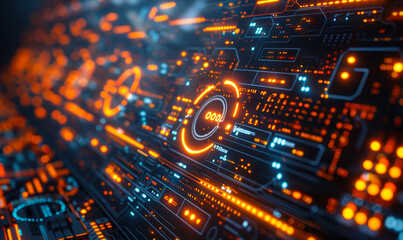 Poster - cybersecurity specialists analyzing digital infrastructure, safeguarding data assets during digital 