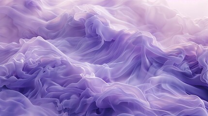 A surreal and dreamlike shot of a wave of smoke in soft lavender and lilac hues, with an almost mystical quality that invites the viewer to explore and lose themselves in the abstract shapes.