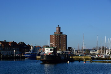 Sticker - Port in the Town Eckernförde at the Baltic Sea, Schleswig - Holstein