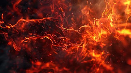Abstract Fire Background 8K Transparent


