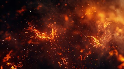 Wall Mural - Abstract Fire Background 8K Transparent

