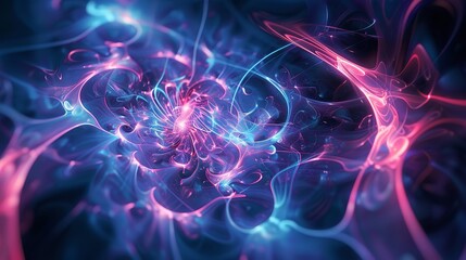 Abstract Fractal Background 8K Transparent

