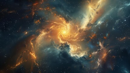 Wall Mural - Portray the mysterious phenomenon of dark energy shaping the universe