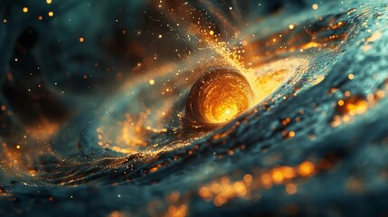 Wall Mural - Portray the mysterious phenomenon of dark energy shaping the universe