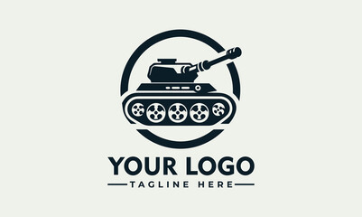 Wall Mural - tank war vector logo illustration
