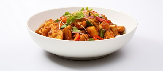 Sticker - Bowl of hearty meal with meat and veggies