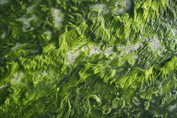 Wall Mural - Colorful algae trees swim in the sea water