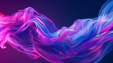 Wall Mural - Abstract neon glowing liquid wave on dark background, Abstract wavy lines in different colors and shapes, Abstract futuristic background with pink blue glowing neon moving high speed wave lines 