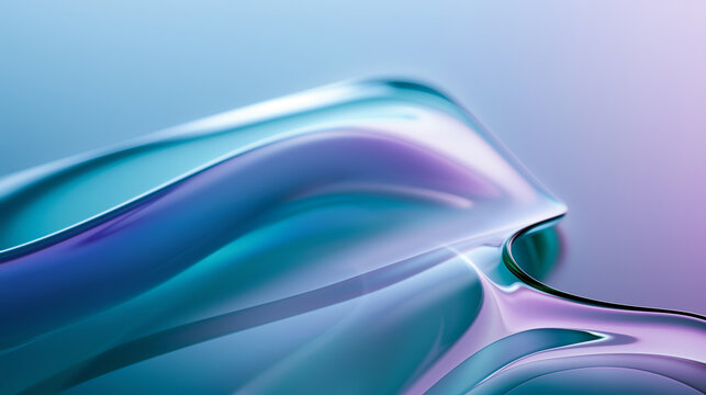 Wavy Glass Shapes Background