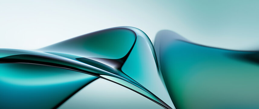 Wavy Glass Shapes Background