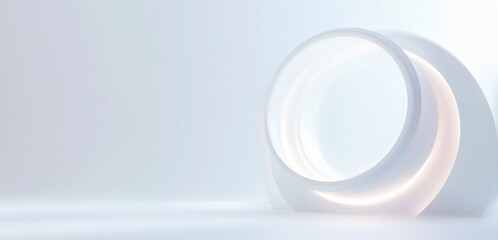 Wall Mural - white futuristic background