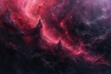 Poster - Dark Nebula In Endless Void of Space extreme closeup. Generative AI