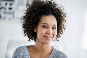 Aufkleber - Woman, smile and portrait with face of entrepreneur in office for designer, business and creative. Professional, happy and pride or excited employee for future, expert and confidence for startup