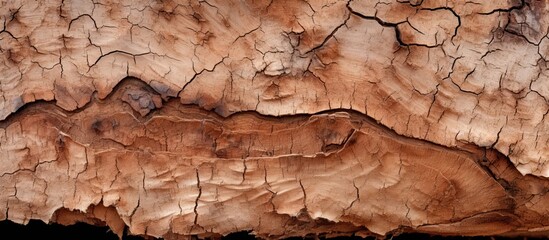 Wall Mural - A detailed view of tree bark with copy space image