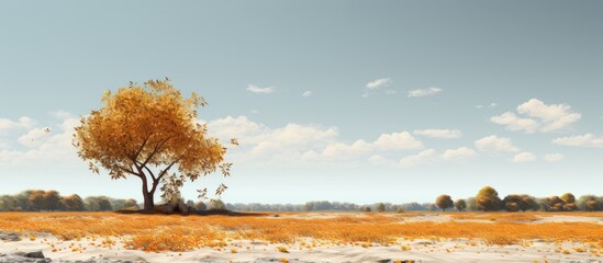 Wall Mural - the foliage appears exceptionally parched in the copy space image