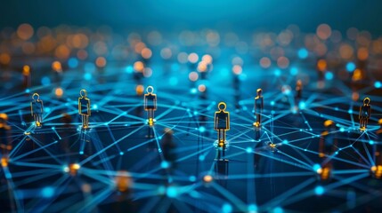 A group of people are connected to each other in a network