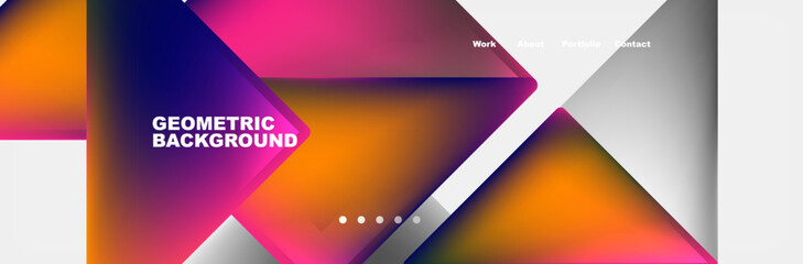 Triangle minimal web site page background design. Vector Illustration For Wallpaper, Banner, Background, Card, Book Illustration, landing page
