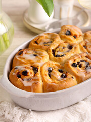 Wall Mural - Raisin rolls with icing