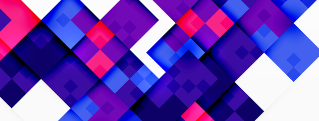 Fototapete - Dynamic colorful squares background. Vector Illustration For Wallpaper, Banner, Background, Card, Book Illustration, landing page