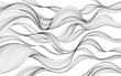 © ARTSTOK - Hand drawn hair abstract illustration with wavy lines and curves. Isolated smoke on white background.