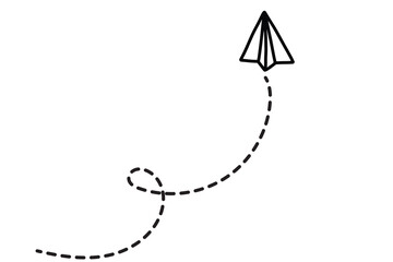 Poster - route location icon, three map pin sign and road or path, start and end journey symbol, black color 