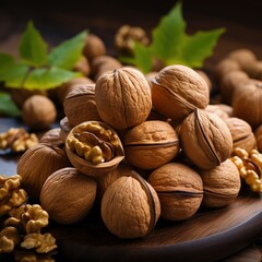 Wall Mural - a bowl of walnuts with the star on the top
