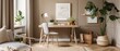 © Starkreal - Minimalist home office with a clean desk and neutral colors