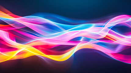 Poster - An abstract smooth, vibrant, dynamic wave of light