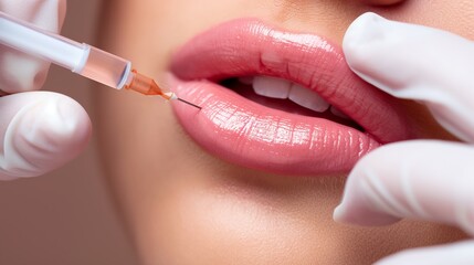 woman receives cosmetic beauty injection at a medical spa