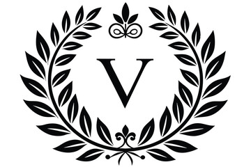 Wall Mural - Leaf Letter V logo icon vector template design