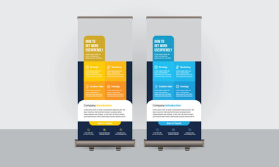 Wall Mural - Business Roll Up Banner Set, Use Corporate Business, Agency, Travel, Gym, Fashion.