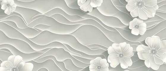 Aufkleber - The modern version of the flower pattern is a Japanese background template.