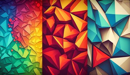 Sticker - Modern Geometric Design Background