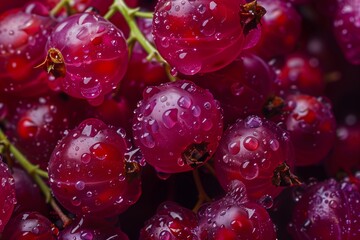 red currant macro photography