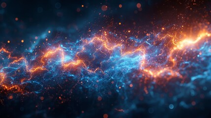 Poster - A futuristic electric background with abstract electrical patterns