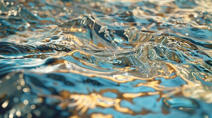 Wall Mural - An image of caustics in 3D. Texture of the water's surface