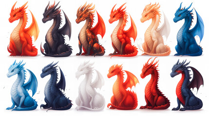 Wall Mural - Dragon stickers collection