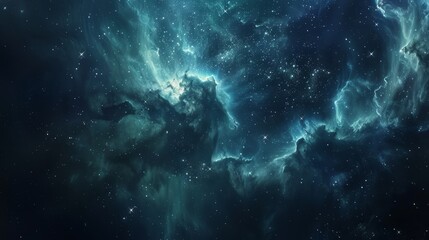 the night sky banner depicts nebulas and stars. a space background.