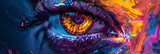 Fototapeta  - Fantasy Neon Eye