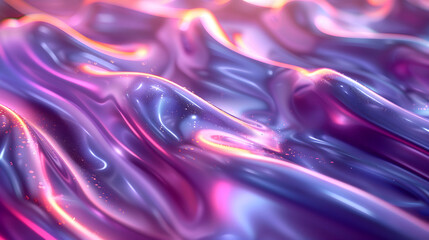 Wall Mural - Abstract purple and blue liquid swirling. Purple holographic abstract liquid background. Y2K aesthetic.