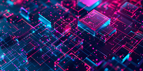 Wall Mural - Digital background, technology, circuit
