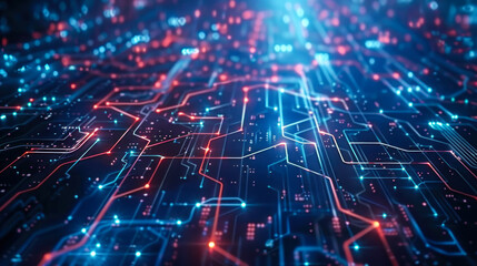 Wall Mural - Digital background, technology, circuit