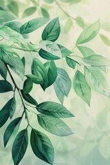 Aufkleber - Close up of green leaves, perfect for nature backgrounds