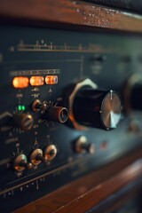 Poster - A detailed view of a radio with buttons and knobs, suitable for technology concepts