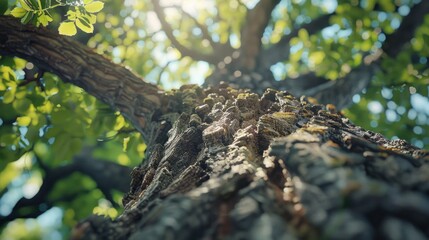 Aufkleber - Detailed close-up view of a tree trunk. Suitable for nature and texture backgrounds